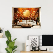 抽象芸術サン#2ウォールアート ポスター (ホームオフィス)