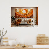 抽象芸術サン#3ウォールアート ポスター (キッチン)