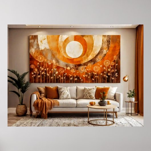 抽象芸術サン#3ウォールアート ポスター (正面)