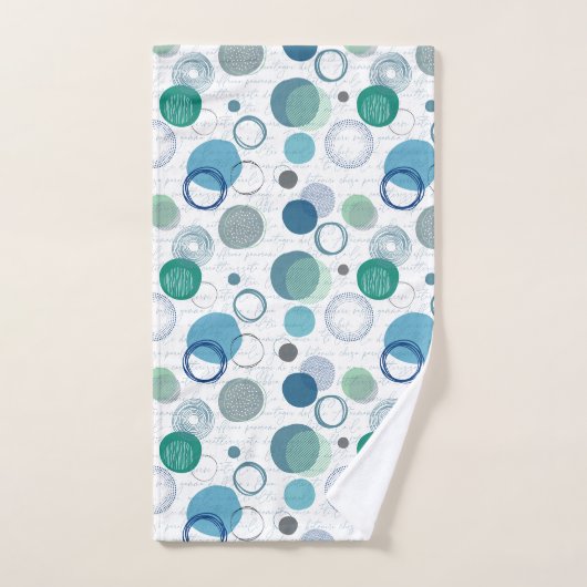 抽象芸術サークルと単なるデザインの塊 バスタオルセット (ハンドタオル)