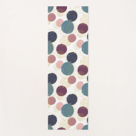 抽象芸術サークルインパステル&金ゴールド ヨガマット