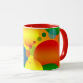 抽象芸術サークルコーヒーマグ マグカップ (正面右)