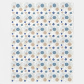 抽象芸術サークルビーチ色の海岸 フリースブランケット (正面)