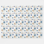 抽象芸術サークルビーチ色の海岸 フリースブランケット (正面(横))