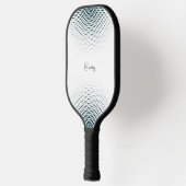 抽象芸術サークルブラックハーフトーンドットカスタム文字 ピックルボールラケット (左)