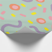 抽象芸術サークルミントマインドサークルドット ラッピングペーパー (角)