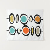 抽象芸術サークル中世紀モダンはっきりしたレトロ タペストリー (正面(横))