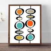 抽象芸術サークル中世紀モダンカラフルレトロ ポスター