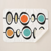 抽象芸術サークル中世紀型モダンスローバック シェルパブランケット (正面(横))