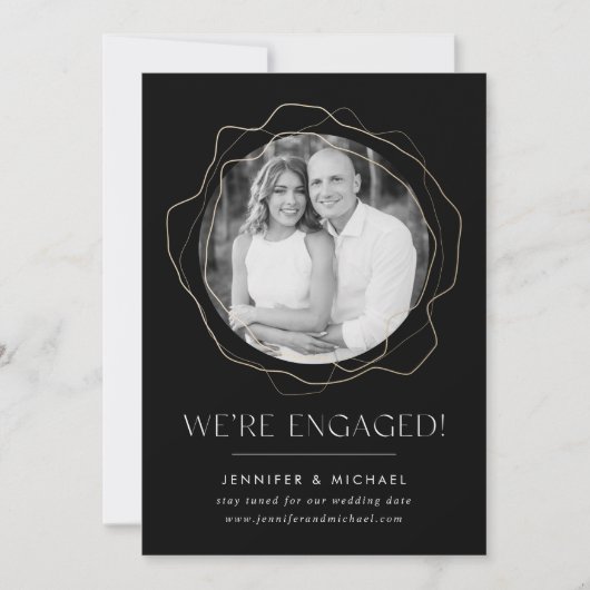 抽象芸術サークル写真婚約の発表 招待状 (正面)