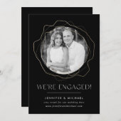 抽象芸術サークル写真婚約の発表 招待状 (正面/裏面)