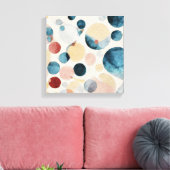 抽象芸術サークル水彩ウォールアートキャンバス キャンバスプリント (インサイチュ (リビング))