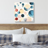 抽象芸術サークル水彩ウォールアートキャンバス キャンバスプリント (インサイチュ (寝室))