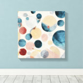 抽象芸術サークル水彩ウォールアートキャンバス キャンバスプリント (インサイチュ (ウッドフロア))