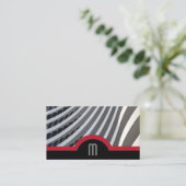 抽象芸術サークル灰色の赤い影のアーキテクエレガントト 名刺 (スタンド正面)