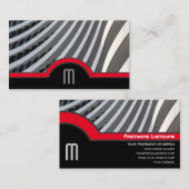 抽象芸術サークル灰色の赤い影のアーキテクエレガントト 名刺 (正面/裏面)