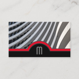 抽象芸術サークル灰色の赤い影のアーキテクエレガントト 名刺