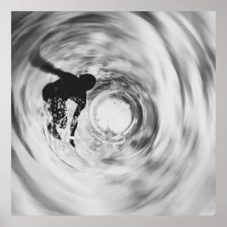 抽象芸術サーファーシルエットポスター ポスター