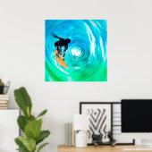 抽象芸術サーファーシルエットポスター ポスター (ホームオフィス)