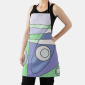 抽象芸術サーフィングリーンパープル エプロン (インサイチュ)