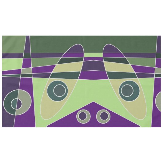 抽象芸術サーフィングリーンパープル テーブルクロス (正面(横))