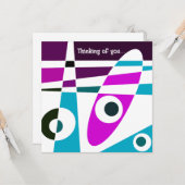 抽象芸術サーフィンシアン考えマゼンタズオブユー カード (正面/裏面インサイチュ)