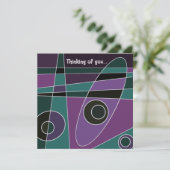 抽象芸術サーフィンティール（緑がかった色）考えパープルズオブユー カード (スタンド正面)