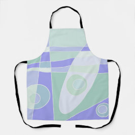 抽象芸術サーフィンパステルパープルグリーン エプロン