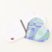 抽象芸術サーフィンパステルパープルグリーン ノートブック (内部)