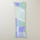 抽象芸術サーフィンパステルパープルグリーン ボディピロー (正面縦)