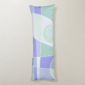 抽象芸術サーフィンパステルパープルグリーン ボディピロー (裏面 (縦))