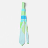 抽象芸術サーフィンパステルブルーグリーン ネクタイ (正面)