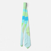抽象芸術サーフィンパステルブルーグリーン ネクタイ (裏面)