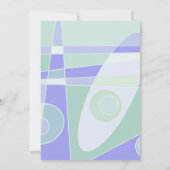 抽象芸術サーフィンパープルグリーンパーソナライズされた名 ノートカード (裏面)