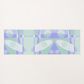 抽象芸術サーフィンパープルグリーンヨガマット ヨガマット (裏面(横))