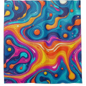 抽象芸術サーフェスアートワーク1200 – シャワーカーテン (正面)