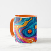 抽象芸術サーフェスアートワーク1200 - Mag マグカップ (正面左)