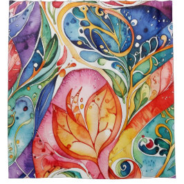 抽象芸術サーフェスアートワーク1207 – シャワーカーテン