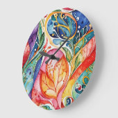 抽象芸術サーフェスアートワーク1207 – 壁時計 (傾斜)