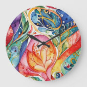 抽象芸術サーフェスアートワーク1207 – 壁時計 (正面)