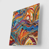 抽象芸術サーフェスアートワーク1211 – 壁時計 (傾斜)