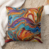 抽象芸術サーフェスアートワーク1211 -装飾用クッション クッション (ブランケット)