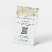 抽象芸術シはっきりしたックフローラ化粧デジタルQR価格 台座サイン (正面)