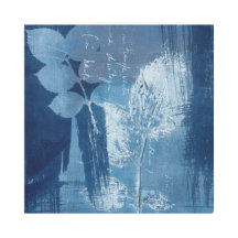 抽象芸術シアン系青白の植物学