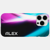 抽象芸術シアン、マゼンタ、ブラックのダイナミックiPhoneケース Case-Mate iPhoneケース (裏面 (横))