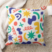 抽象芸術シェイプのシームレスなパターン クッション (ブランケット)