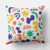 抽象芸術シェイプのシームレスなパターン クッション (裏面)