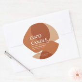 抽象芸術シェイプろうそく足ラベル ラウンドシール (封筒)