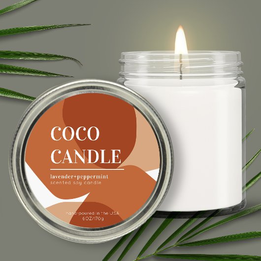 抽象芸術シェイプろうそく足ラベル ラウンドシール