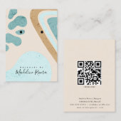 抽象芸術シェイプアーティザンイヤリングディスプレイカード コーリングカード (正面/裏面)